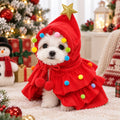Capa navideña de árbol de Navidad para mascotas – Disfraz fácil de poner para perros y gatos pequeños