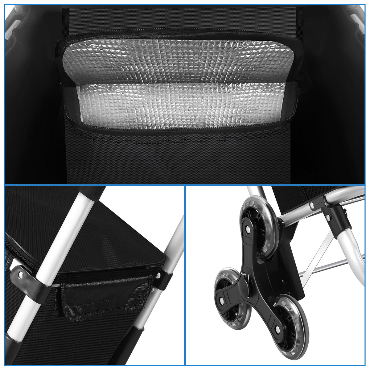 Carrito de la compra plegable de 40 l