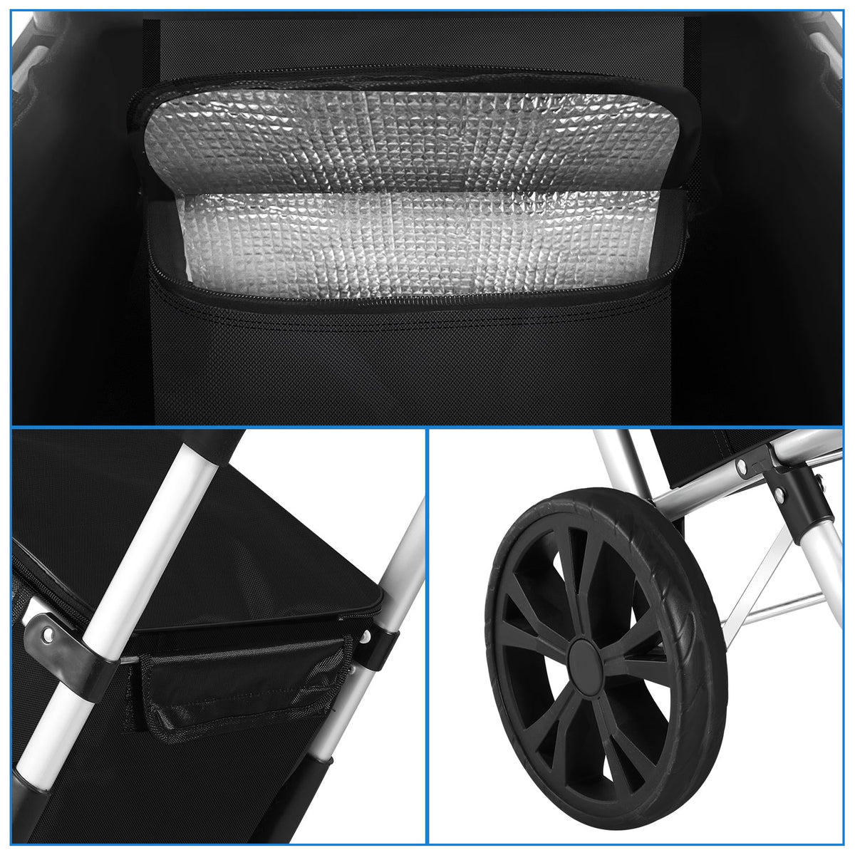 Carrito de la compra plegable de 40 l