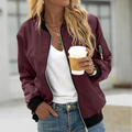 Chaqueta bomber con cremallera cómoda para mujer