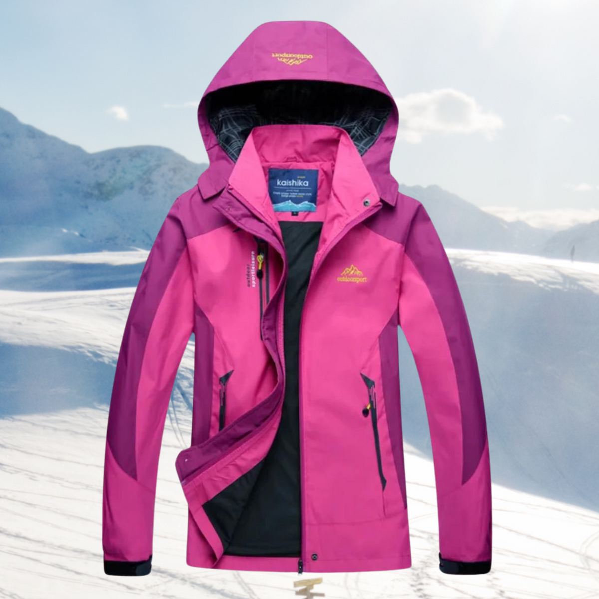 Chaqueta de exterior impermeable y cortavientos para mujer