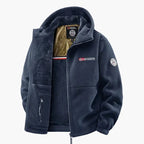 Chaqueta polar con capucha para exterior - Estilo escandinavo para invierno y uso casual