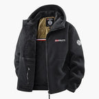 Chaqueta polar con capucha para exterior - Estilo escandinavo para invierno y uso casual