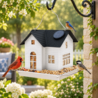 Comedero para Pájaros Colgante de Doble Compartimento y Fácil Mantenimiento