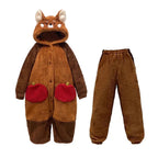 Conjunto de pijama acogedor con diseño de panda rojo para dormir cómodamente toda la noche
