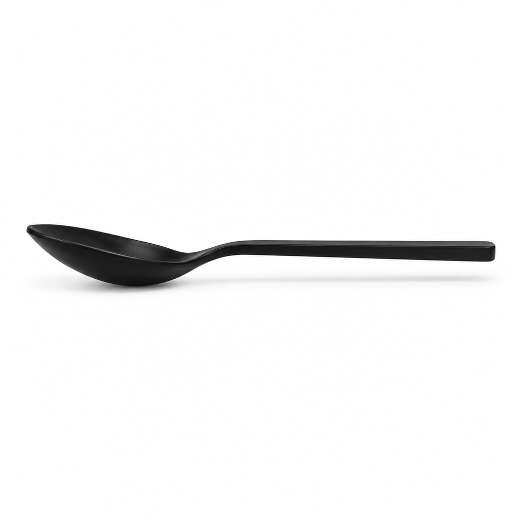 Cuchara de mesa de acero inoxidable negro mate TIENDALODAMA 20 cm