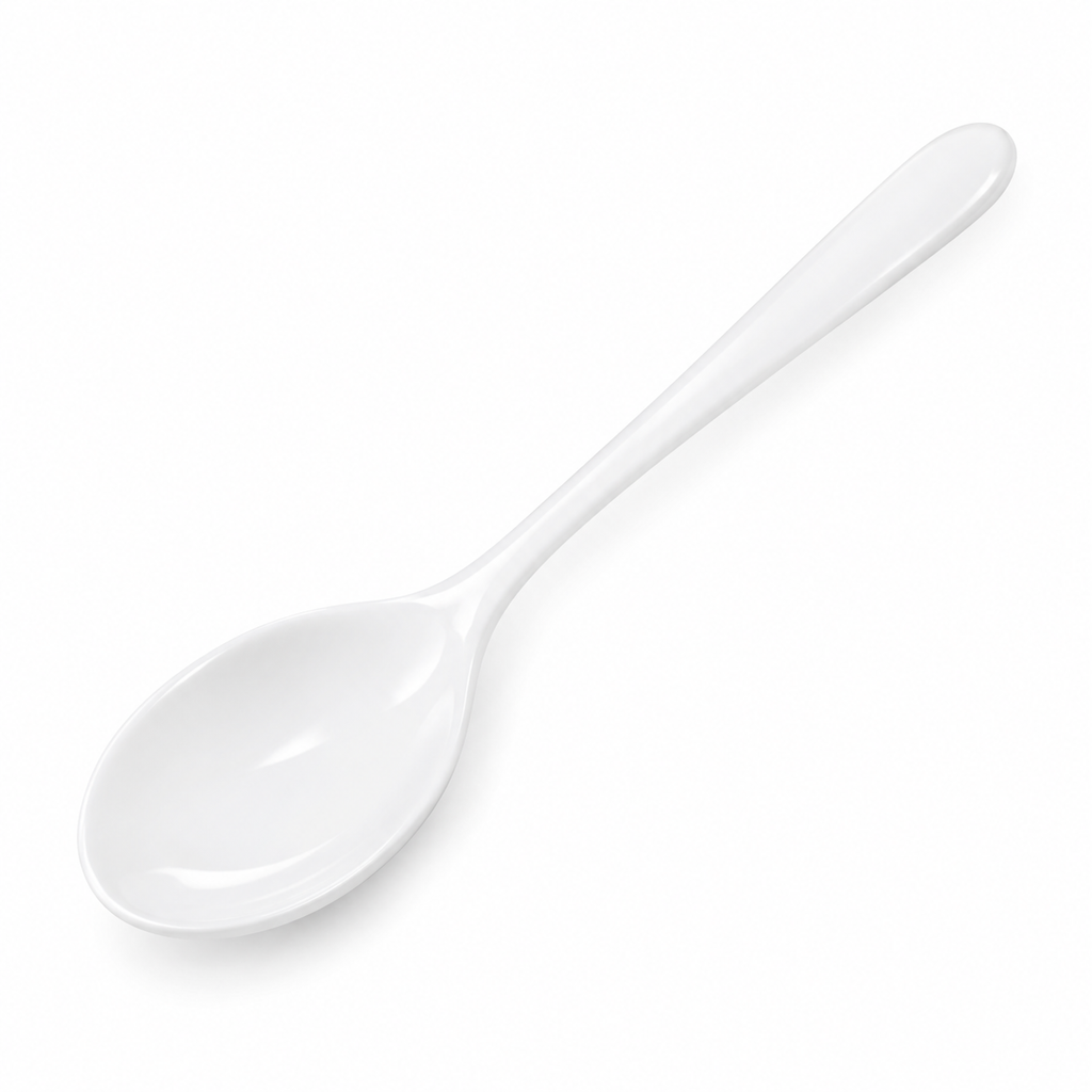Cuchara de porcelana blanca 15 cm cuchara de mesa clásica