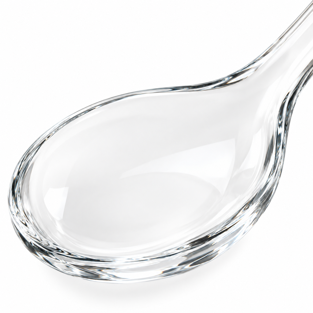 Cuchara de servir de cristal 20 cm transparente