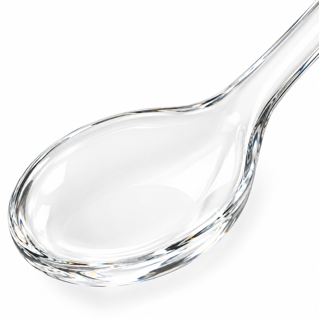 Cuchara de servir de cristal 20 cm transparente