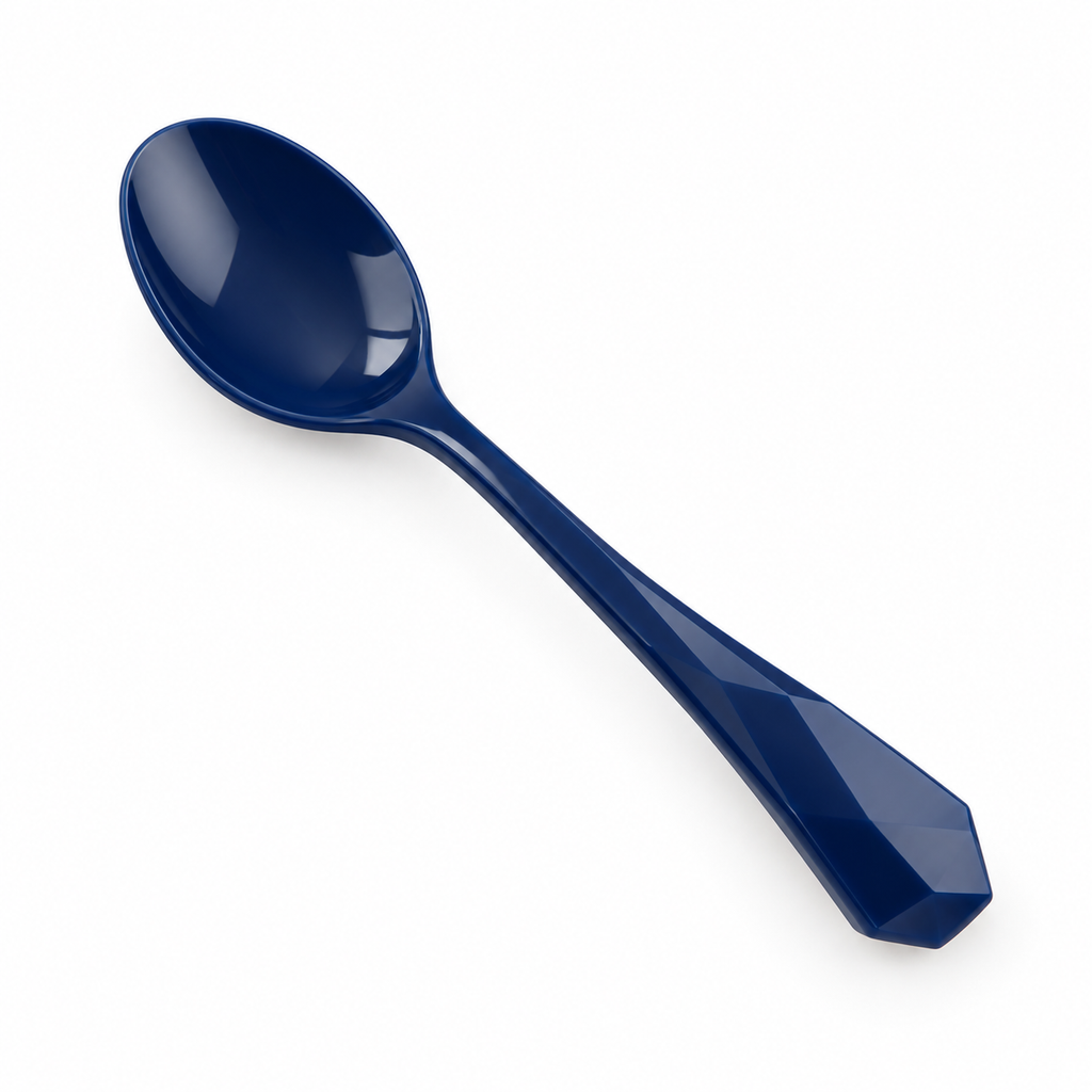 Cuchara Facetada Azul Intenso Tiendalodama 15 cm Ligera para Uso Diario