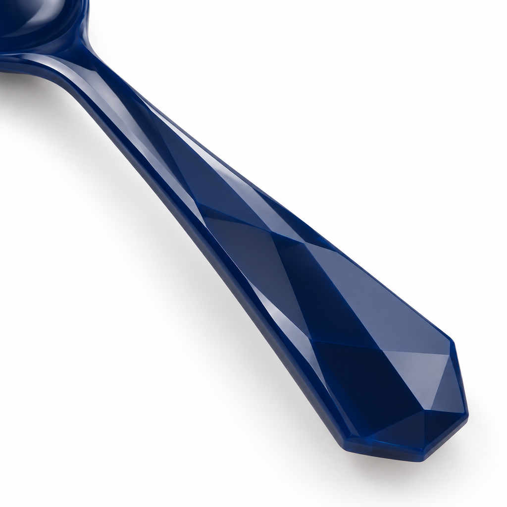 Cuchara Facetada Azul Intenso Tiendalodama 15 cm Ligera para Uso Diario