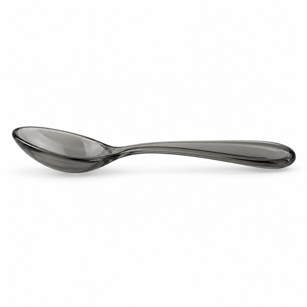 Cuchara sopera de acrílico negro 16 cm ligera
