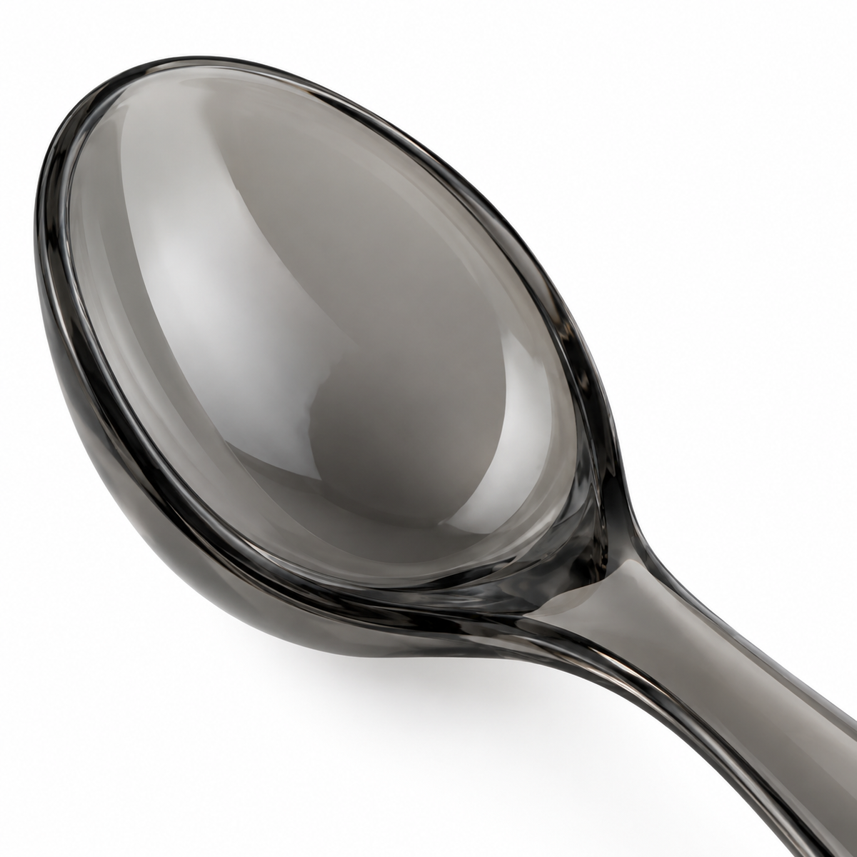 Cuchara sopera de acrílico negro 16 cm ligera