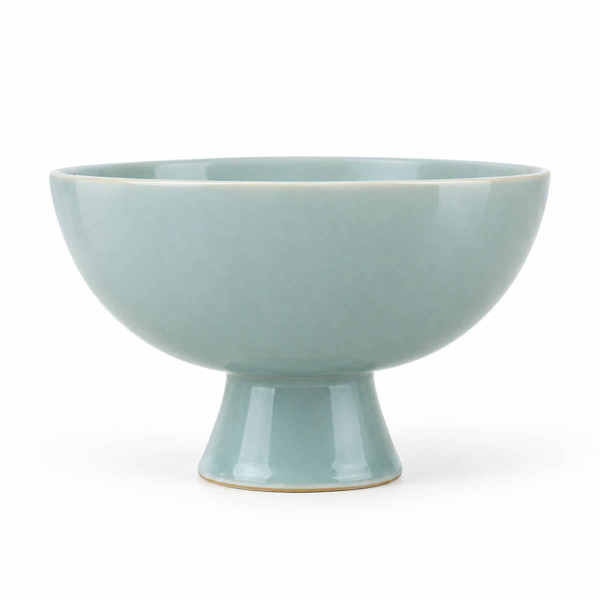 Cuenco con pedestal azul cielo de 20 cm de cerámica decorativa elevada Tiendalodama
