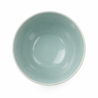 Cuenco con pedestal azul cielo de 20 cm de cerámica decorativa elevada Tiendalodama
