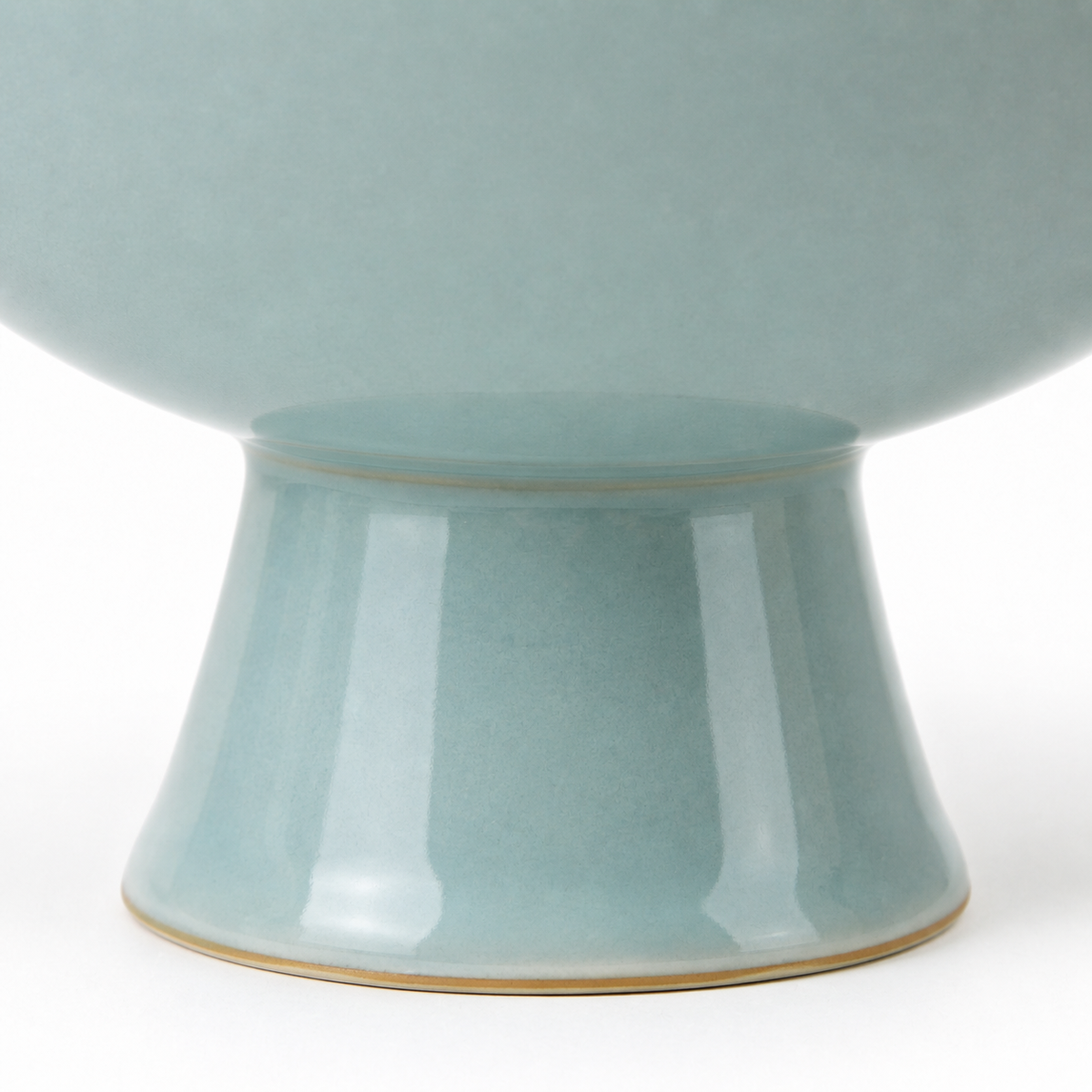 Cuenco con pedestal azul cielo de 20 cm de cerámica decorativa elevada Tiendalodama