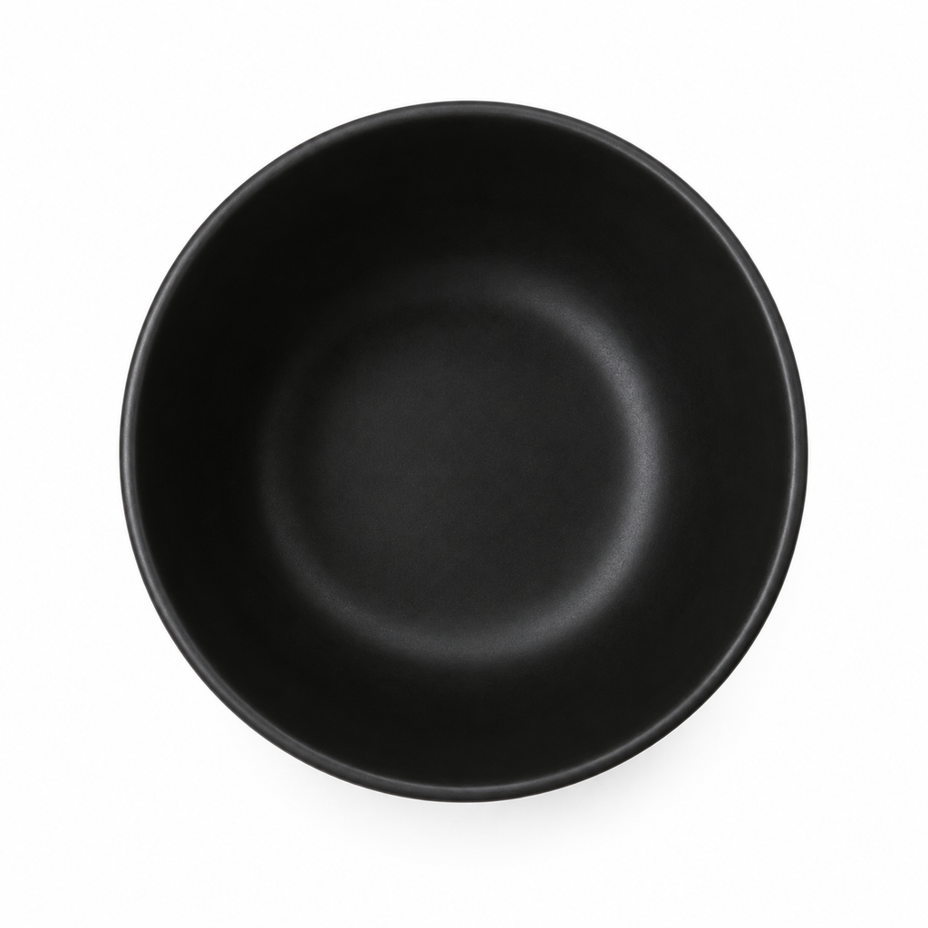 Cuenco de cerámica negro mate 15 cm porción individual