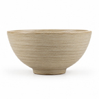 Cuenco de servir de cerámica beige 25 cm hecho a mano