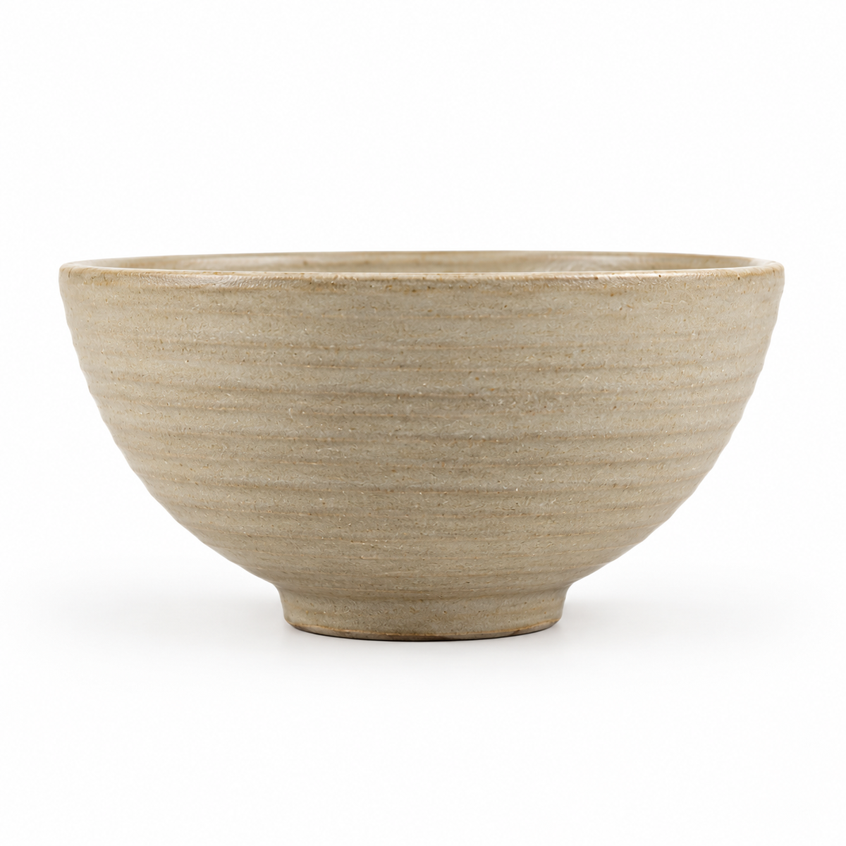 Cuenco de servir de cerámica beige 25 cm hecho a mano