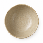 Cuenco de servir de cerámica beige 25 cm hecho a mano
