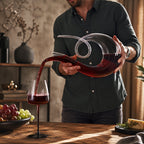 Decantador de vino con diseño en espiral