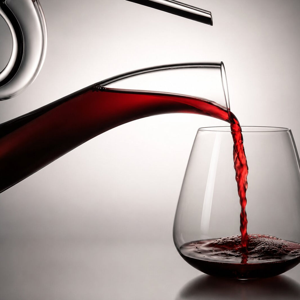 Decantador de vino con diseño en espiral