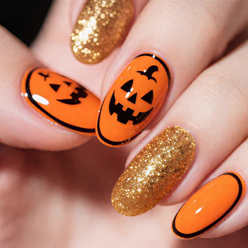 Decoraciones de uñas festivas de Halloween