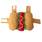 Disfraz de perrito caliente para perros, traje de Halloween de una pieza con correas ajustables de velcro, tallas XS a 2