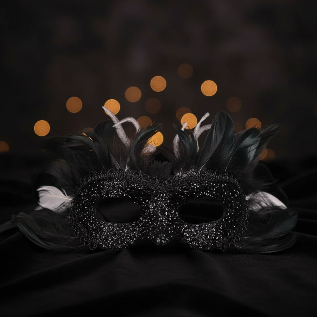 Disfraz de Halloween para niña, vestido de dálmata con manchas blancas y negras con capa, poliéster, máscara de plumas y