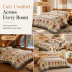Edredón de invierno de doble cara Sherpa Fleece – Colcha gruesa y cálida con tacto suave aterciopelado, ropa de cama aco