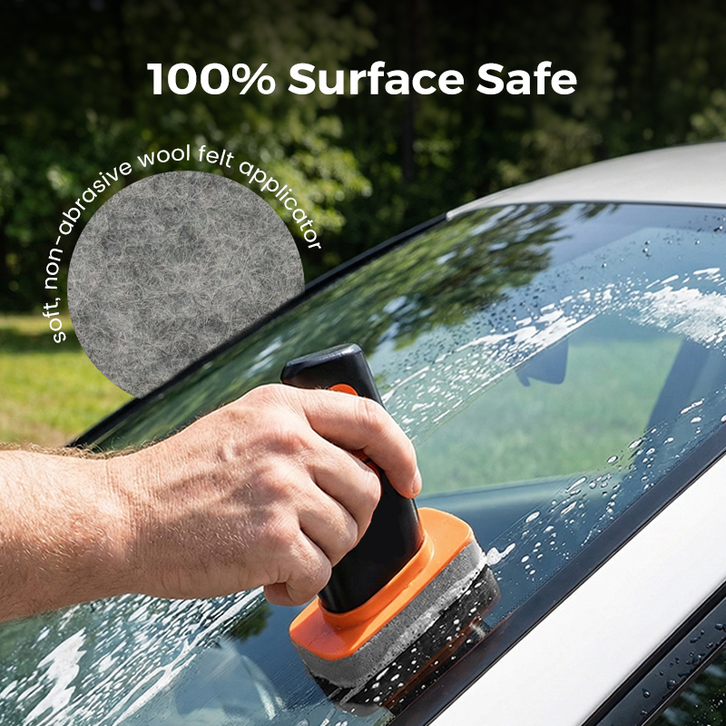 Eliminador de película grasa para cristales de coche – Elimina grasa persistente, cera y suciedad de carretera. Restaura