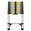 Escalera telescópica resistente de 3,8 m – Capacidad de 150 kg, almacenamiento compacto tipo maleta e indicadores de blo