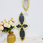Espejo de pared floral elegante con diseño decorativo de metal