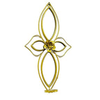 Espejo de pared floral elegante con diseño decorativo de metal