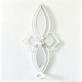 Espejo de pared floral elegante con diseño decorativo de metal