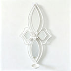 Espejo de pared floral elegante con diseño decorativo de metal