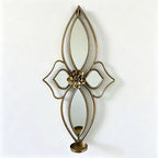 Espejo de pared floral elegante con diseño decorativo de metal