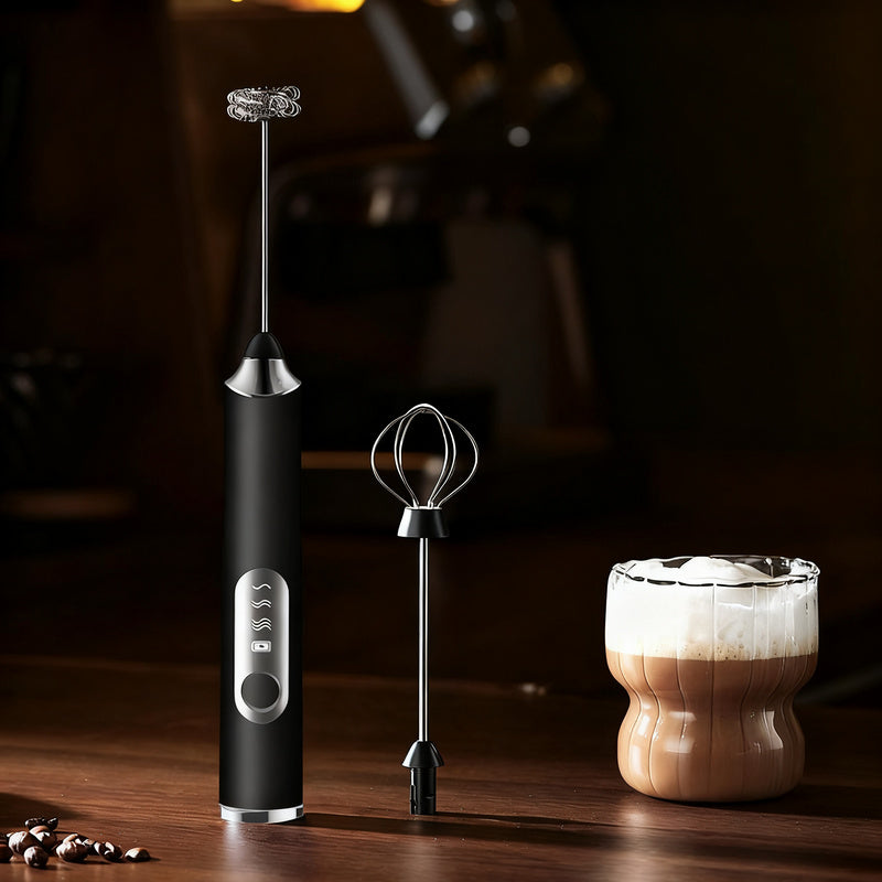 Espumador de leche eléctrico, USB-C, múltiples funciones
