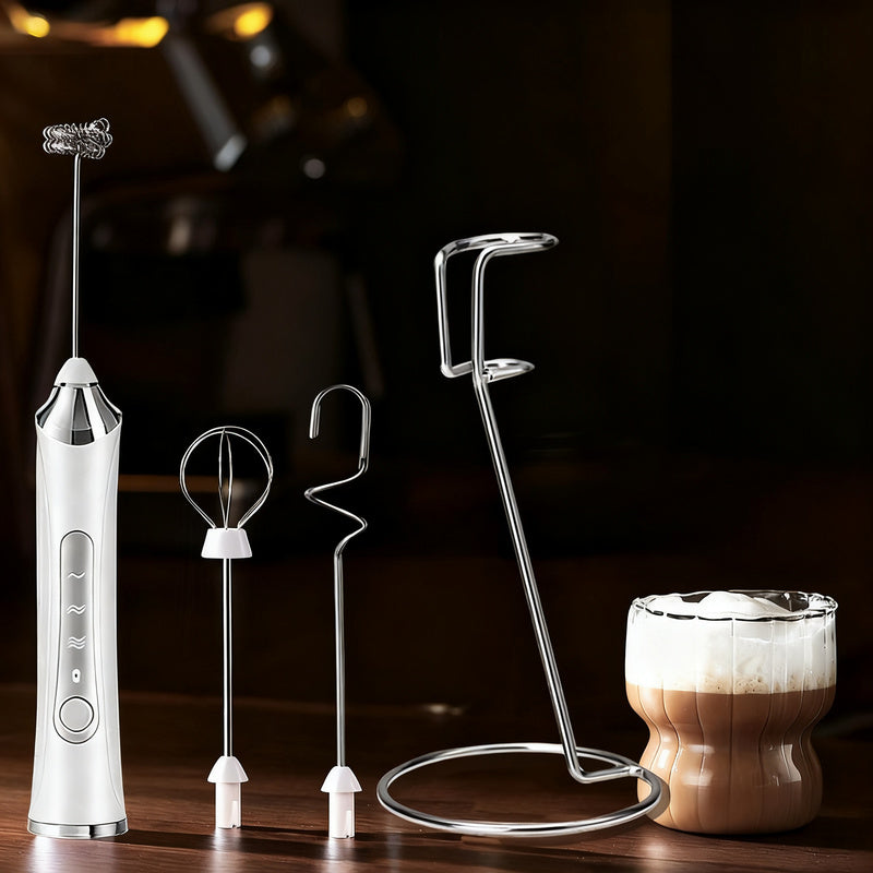 Espumador de leche eléctrico, USB-C, múltiples funciones