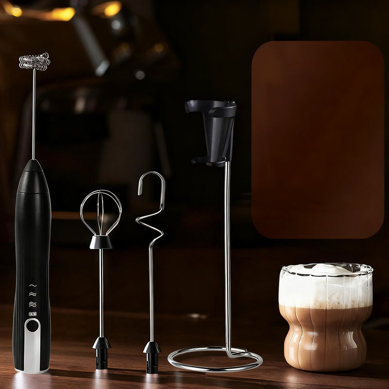Espumador de leche eléctrico, USB-C, múltiples funciones