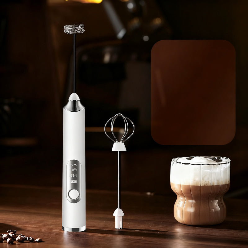 Espumador de leche eléctrico, USB-C, múltiples funciones
