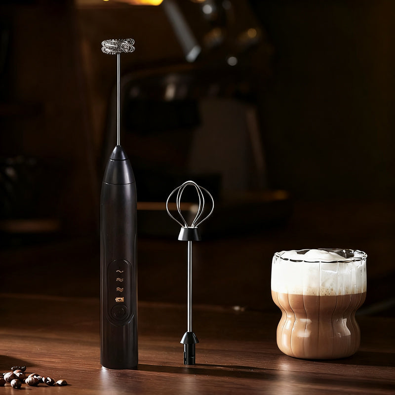 Espumador de leche eléctrico, USB-C, múltiples funciones