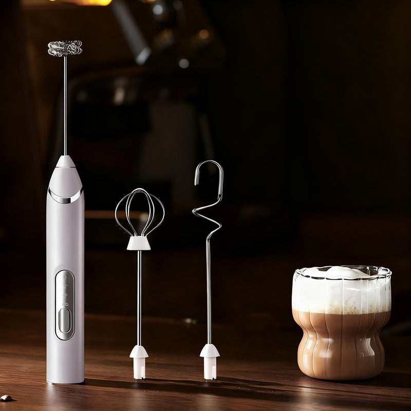 Espumador de leche eléctrico, USB-C, múltiples funciones