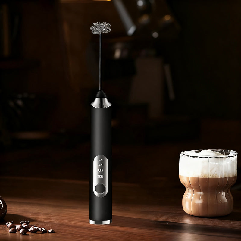 Espumador de leche eléctrico, USB-C, múltiples funciones
