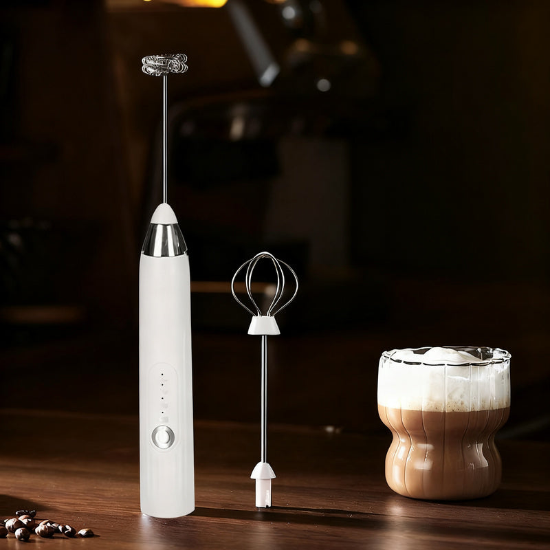 Espumador de leche eléctrico, USB-C, múltiples funciones