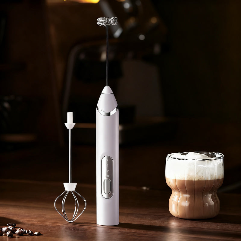 Espumador de leche eléctrico, USB-C, múltiples funciones