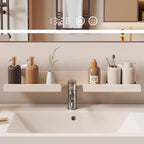 Estante de baño estrecho con ventilación y montaje por ventosas