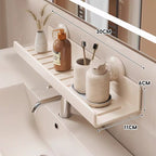 Estante de baño estrecho con ventilación y montaje por ventosas