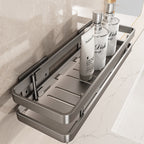 Estante de baño de acero inoxidable sin taladrar