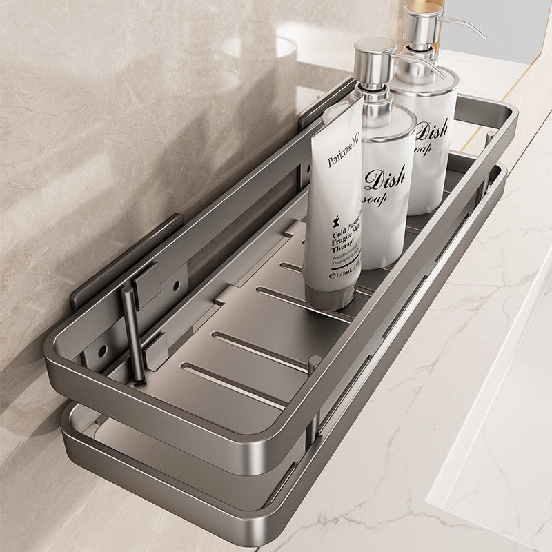 Estante de baño de acero inoxidable sin taladrar